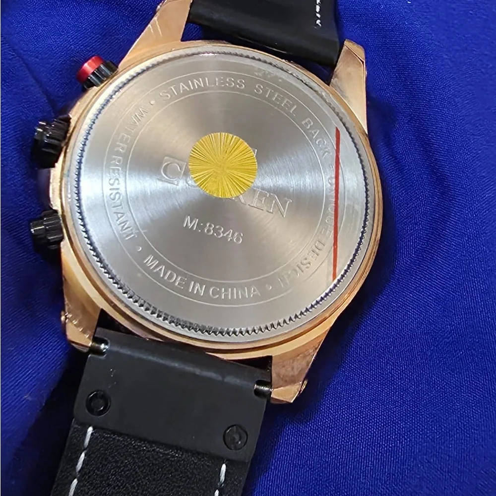Curren Chronograph Classic 48mm Watch EUC